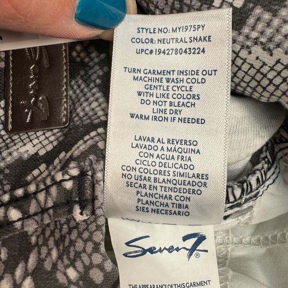 Seven 7 Tummyless Skinny Jeans SZ 4 High Rise Snake Skin NWT - Picture 8 of 16